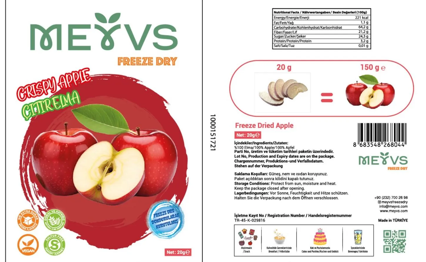 Freeze-Dried-Apple-Dondurularak-Kurutulmus-Elma-20g